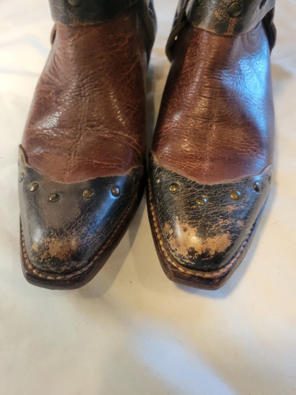 Bed|Stü Cisalpine Harness Boots Cobbler Series Distressed Leather Women's 7.5 - Picture 9 of 15